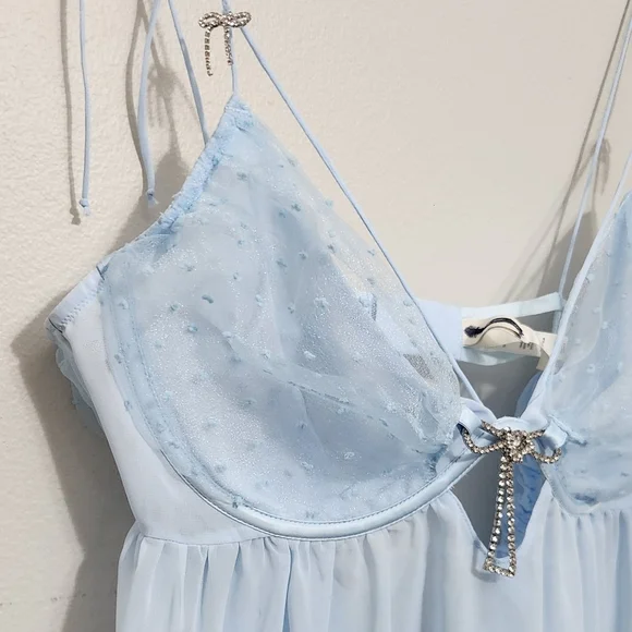 for love and lemons blue slip dress FOR LOVE & LEMONS Jasmine Maxi Dress In Blue  Lusso Di Luna Boutique